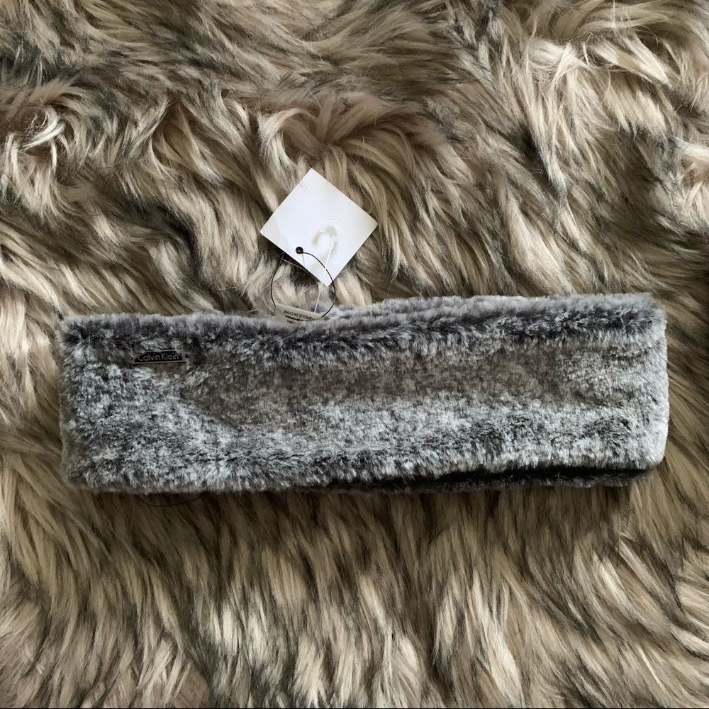 Calvin Klein Fur Headband Wrap